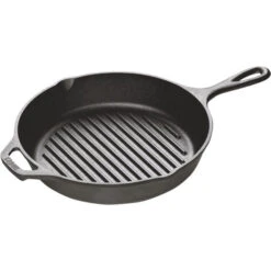 Lodge 10.25" Round Cast Iron With Grill Skillet