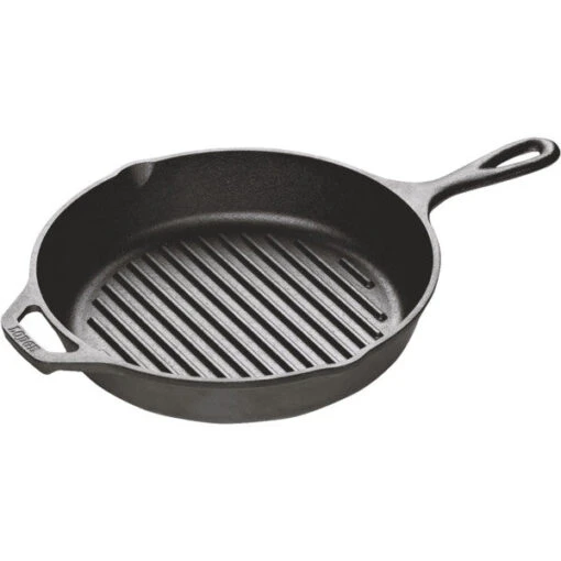 Lodge 10.25" Round Cast Iron With Grill Skillet 8 Lodge 10.25" Round Cast Iron With Grill Skillet -Familytentcamping Shop 1122977