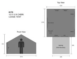 Kodiak Canvas Cabin Lodge Tent 6170 And Stove Jack -Familytentcamping Shop 6170 Diagram