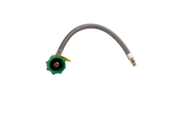 GasGear By GasStop 90° Braided Stainless Steel Pigtail Hose 12″ -Familytentcamping Shop GG90IFB 12 7