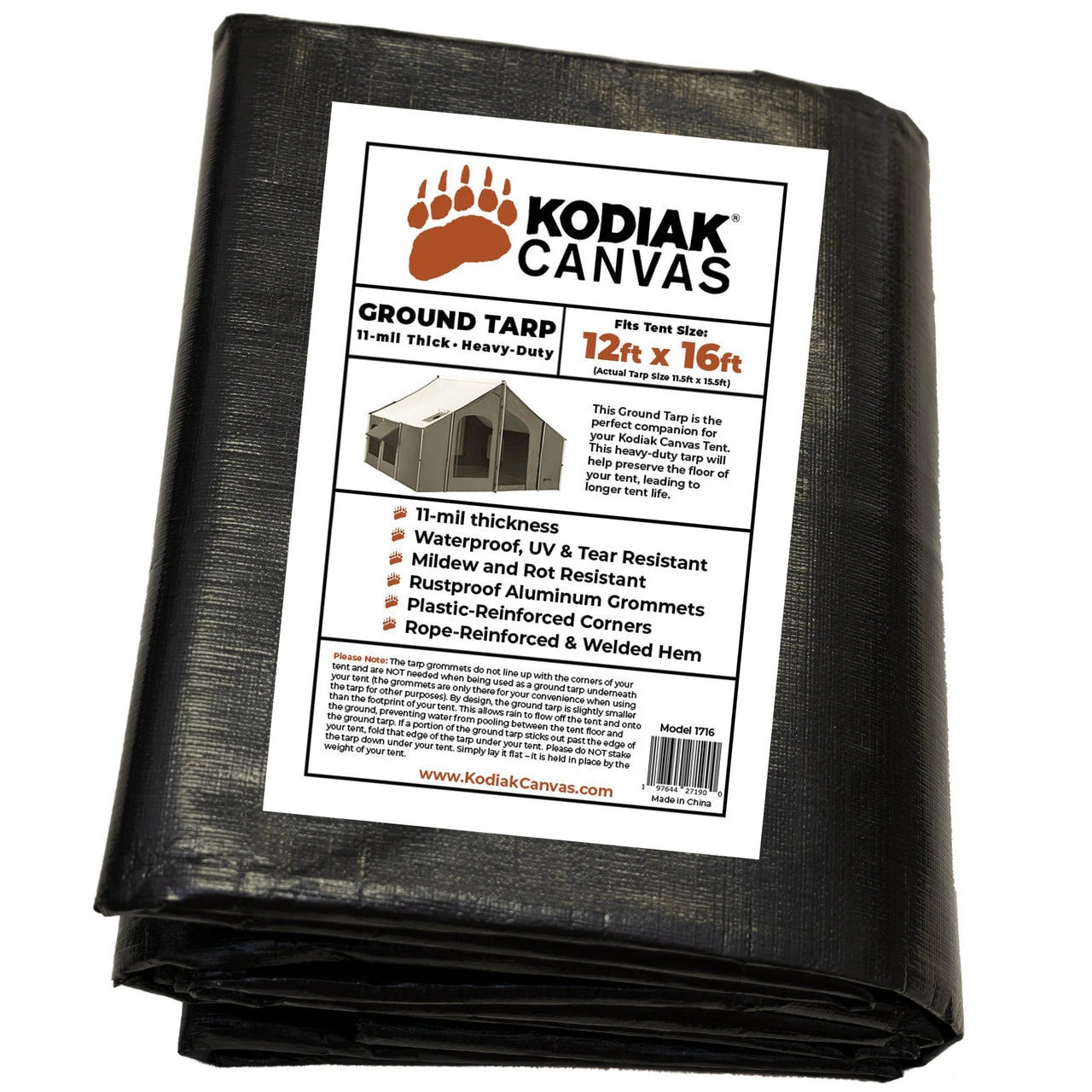 Kodiak Canvas 12x16 Ground Tarp 1716 3 Kodiak Canvas 12x16 Ground Tarp 1716