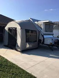 Familytentcamping Shop 29 A-Frame Teardrop Trailer Side Tent Silver / Black Trim